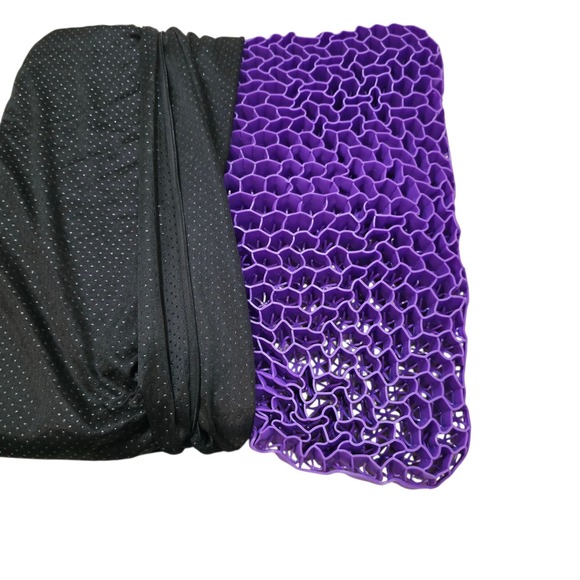 Purple Gel Seat Cushion Honeycomb Breathable Orthopedic Support with Cover - Picture 4 of 5